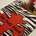 Memo sized clipboard FAITH FAMILY FRIENDS zebra print