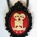 Always and Everywhere Conjoined Twins Cameo Necklace Jewelry by Cutie Dynamite Lolita Cute Kawaii Deco Girly Feminine
