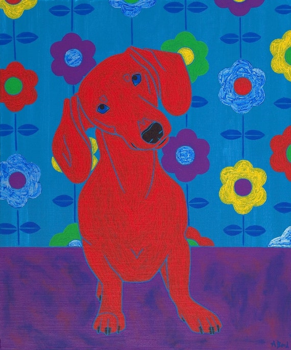 Items similar to Pop Art - Clever Sausage Dog - Dachshund Print by ...