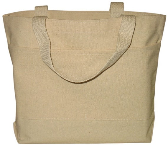 Wholesale 15 PLUS 2 FREE Blank Canvas Tote Bags with Front Pockets ...