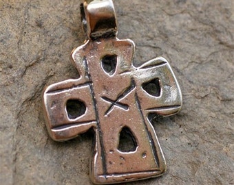 Old World Coptic Cross Sterling Silver Pendant
