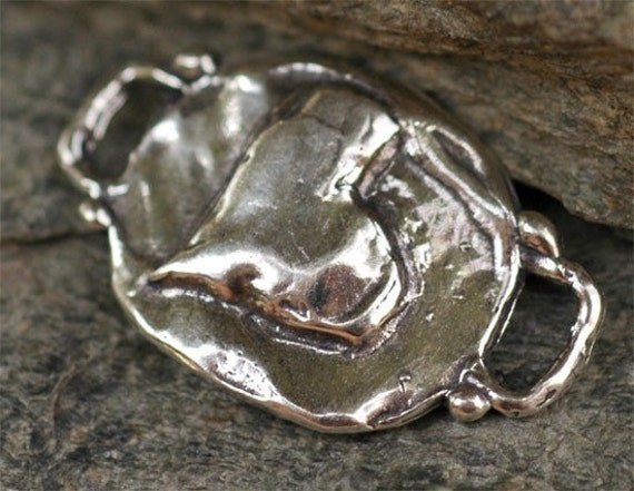 Artisan Adorable Heart Link for bracelets, Sterling Silver