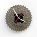 Clock made from a recycled Bike cassette gears