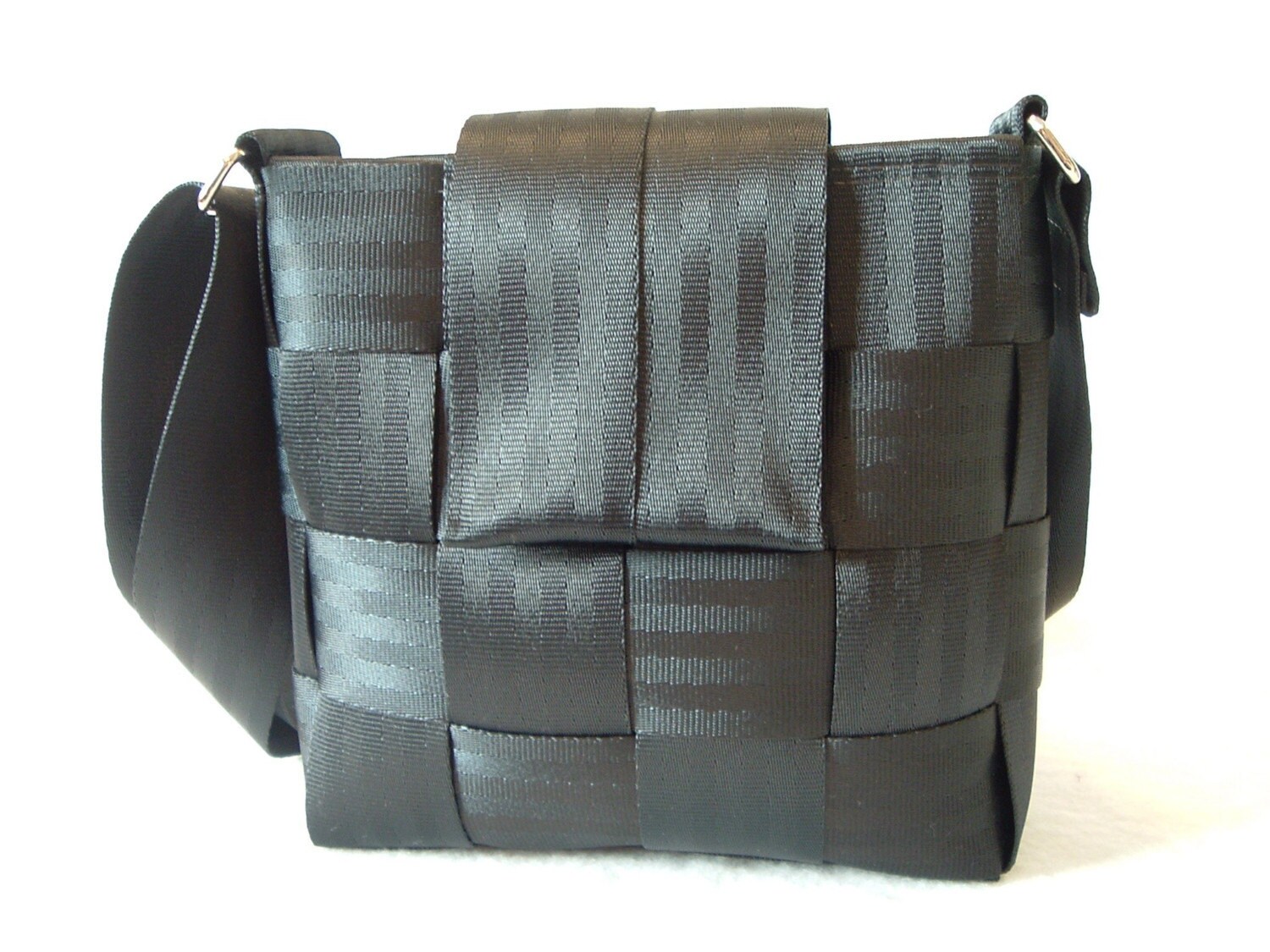 NEW Black Seatbelt Purse Seat Belt Handbag Tote