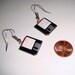 Computer Floppy Disk Earrings original polymer clay retro PC laptop CUSTOMIZABLE clip on or regular - can also be made into cufflinks or a charm or pendant for a bracelet necklace or cell phone