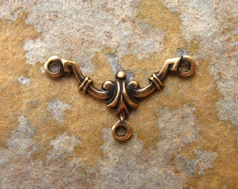 2 Kezia Connectors Antique Gold Patina - Trinity Brass Co. Low Shipping