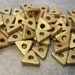 Shop Sale..20 ANTIQUE GOLD 10mm Triangle Greek Ceramic Beads