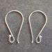 6 Sterling Silver Ball Earwires Bali 20 x 12mm LOW SHIPPING