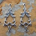 2 Trinity Brass Antique Silver Rhoda Drop - Connectors - Chandeliers - Pendants LOW SHIPPING