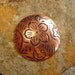 New Sale..LOW SHIPPING 2 Antique Copper Dancing Flower Charms - Domed Charm - Trinity Brass