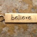 4 Antique Gold Patina BELIEVE Tags 5mm x 20mm - Trinity Brass Co. LOW SHIPPING