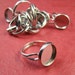 5pcs Antique Silver Adjustable Nickel Free With 12mm Round Cameo Setting RI405