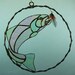 Handmade Stained Glass Rainbow Trout