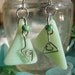 TrAsH gLaSs vintage jadite tumbled beachglass inspired earrings