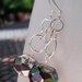 SALE Vegas Strip - Rainbow Striped Glass Beads and Sterling Silver Dangle Earrings
