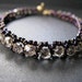 Tennis Bracelet Deep Purple with Golden Shadow Crystal READY TO SHIP