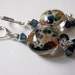Fiesta Multi-Colored Artisan Lampwork Glass and Crystal Sterling Silver Leverback Earrings