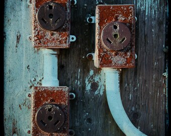 Decay Cyan Rust Photograph--Threesome--TTV Fine Art