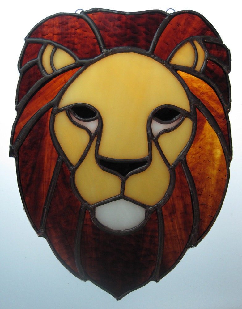 Stained Glass Lion Suncatcher