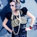 Japanese Fashion Harajuku Decora Girl KPop Kawaii Dark Mori Girl Crop-top Metallic Gold with Puff Sleeves by Janice Louise Miller