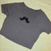 XMAS SALE - gray 8bit mustache cropped shirt