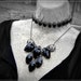 The Noir Lady - Choker, Jet Black and Silver Neo Victorian Necklace