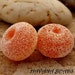 FOSSILIZED TANGERINE - Set of 2 Handmade Lampwork Beads