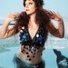 Mermaid Halter Bra Belly Dance Fantasy Cosplay dangle drippy Black Blue Beauty Noir Goddess Top Festivals Vaudeville