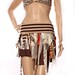 Tattered Mini Skirt - Hippy Boho Shimmy warm rich earth tones, rust orange brown cream, stripes Witchy Small Medium Live Free