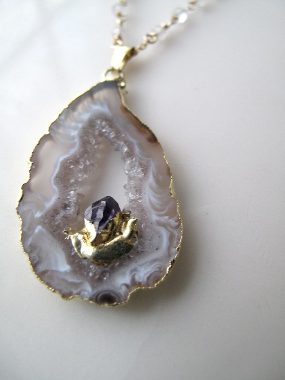 Crystal Cave Necklace by dbjewelry on Etsy