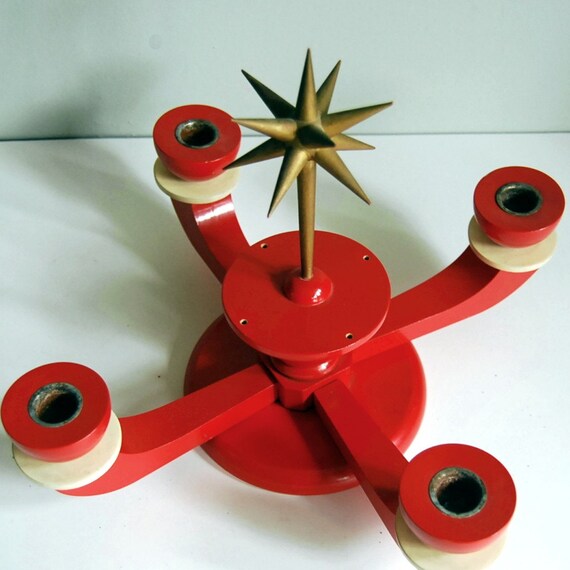 Vintage German Candle Holder Advent Centerpiece from