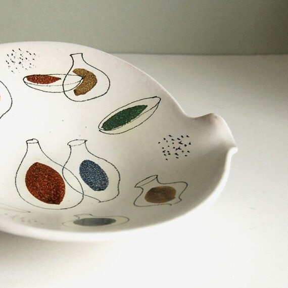 Vintage Modernist Bowl Mid Century Art Pottery Ceramics