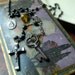 Vintage Rosary Button Necklace Key to the Kingdom Recycled Rosary Beads Jewelry