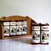 Vintage Spice Rack, Spice Jars, Ceramic Books, Made in Japan by Westwood