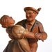 Vintage Figurine Bavarian Carved Wood Dancers Black Forest Germany Folk Art