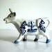 Vintage Cow Creamer Enesco Delft-like Blue and White Ceramic Figurine