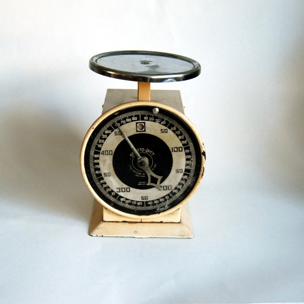 Vintage Kitchen Scale Rustic Detecto Diet Scale Shabby Chic