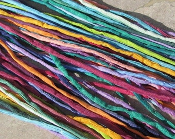 VIOLET BLUE Silk Cord Assortment Hand Dyed Silk Cording 1 to