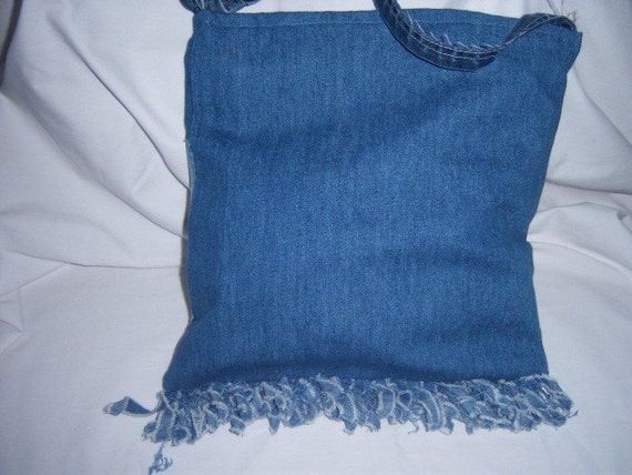 Upcycled Blue Jean Patch Purse