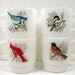 Vintage Fire King Milk Glass Bird Coffee Mug Set Lot Anchor Hocking