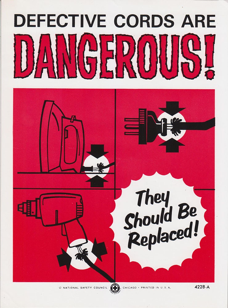 Vintage Workplace Safety Poster 1960s National Safety Council