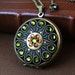 Brass Medallion Locket with Swarovski Crystal accents -Tuscany - Crystal Locket Necklace