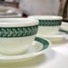 Vintage Pyrex Tableware Cups and Saucers Fern Green Set of Two