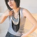 Maximum Fringe Necklace - Black, Champagne, Denim