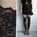 Lace Leggings - Black Lace - Psych Out Faux Thigh High - LAST PAIR