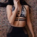 LAST ONE - Harness "Triad" Bra - Elastic Banding, Metal Buckles and Branches Jersey
