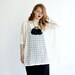 Box T - Cream Modern Circles Lace, Natural Cream Viscose Jersey sleeves - One Size