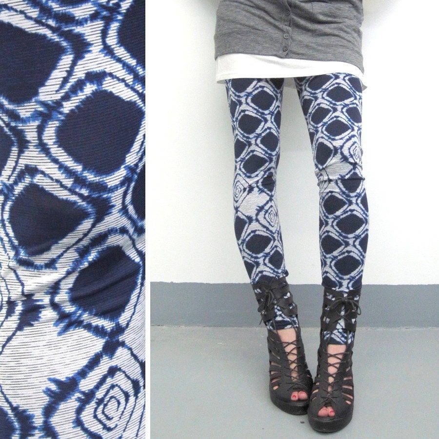navy tie dye leggings
