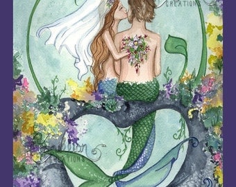 CELTIC IRISH MERMAID and Sharmrocks art by camillioncreations