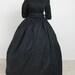 Civil War Reenactment Victorian Mourning Gown 2 Pieces Skirt and Sash